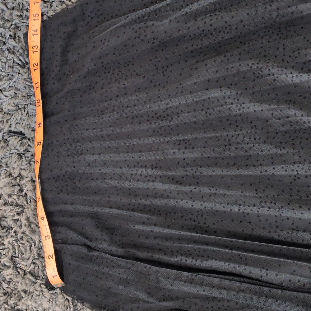 Zara Pleated Tulle Polka Dot Midi Skirt M - Picture 6 of 10